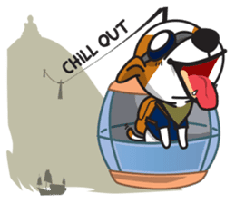 The Cash~funny dog jumping to the world~ sticker #1965496