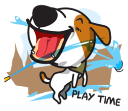 The Cash~funny dog jumping to the world~ sticker #1965497