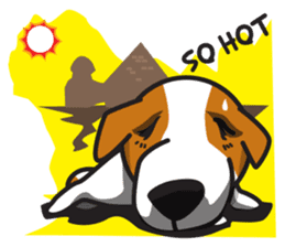 The Cash~funny dog jumping to the world~ sticker #1965502