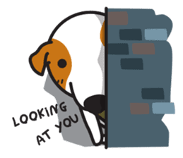 The Cash~funny dog jumping to the world~ sticker #1965504