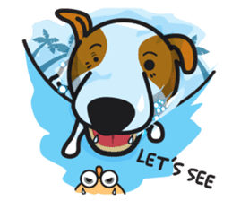 The Cash~funny dog jumping to the world~ sticker #1965506