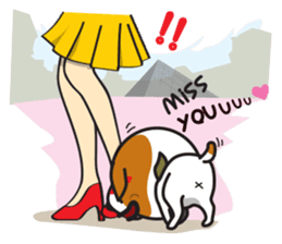 The Cash~funny dog jumping to the world~ sticker #1965509