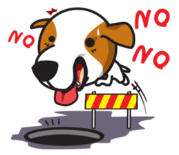 The Cash~funny dog jumping to the world~ sticker #1965511