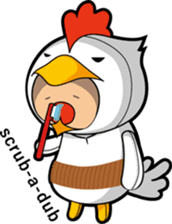 Hot guy(chicken costume)english version sticker #1967198