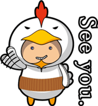 Hot guy(chicken costume)english version sticker #1967202