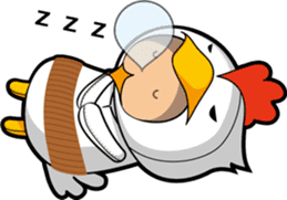 Hot guy(chicken costume)english version sticker #1967206