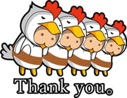 Hot guy(chicken costume)english version sticker #1967207