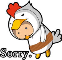 Hot guy(chicken costume)english version sticker #1967208