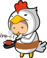 Hot guy(chicken costume)english version sticker #1967210