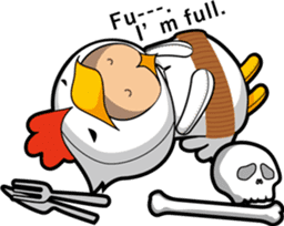 Hot guy(chicken costume)english version sticker #1967212