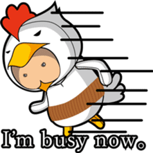 Hot guy(chicken costume)english version sticker #1967217