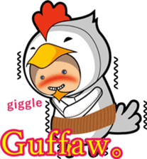 Hot guy(chicken costume)english version sticker #1967218
