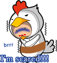 Hot guy(chicken costume)english version sticker #1967219