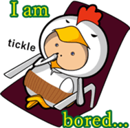 Hot guy(chicken costume)english version sticker #1967220