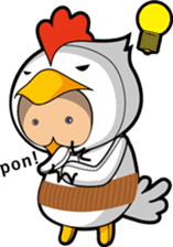 Hot guy(chicken costume)english version sticker #1967235