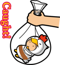 Hot guy(chicken costume)english version sticker #1967236