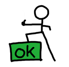 A stick person's life sticker #1968415