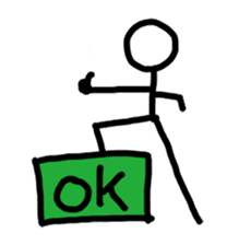 A stick person's life sticker #1968415