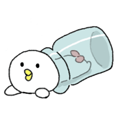 Sticker of white kappa