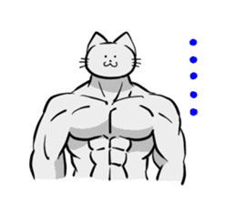 muscle cats sticker #1970529
