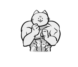 muscle cats sticker #1970539
