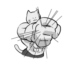 muscle cats sticker #1970551