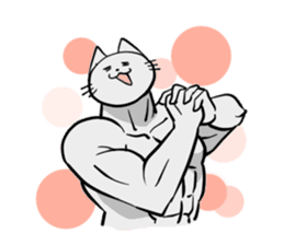 muscle cats sticker #1970552