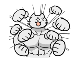 muscle cats sticker #1970555