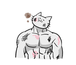 muscle cats sticker #1970559