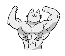 muscle cats sticker #1970561
