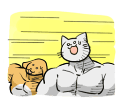 muscle cats sticker #1970562