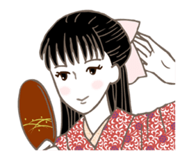 Raven Hair Kimono Girls sticker #1971482