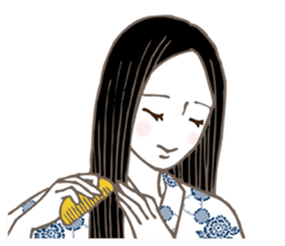 Raven Hair Kimono Girls sticker #1971483