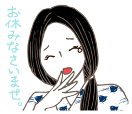 Raven Hair Kimono Girls sticker #1971484