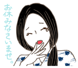 Raven Hair Kimono Girls sticker #1971484