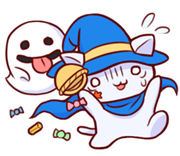 Meow mew world in Halloween sticker #1971630