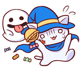 Meow mew world in Halloween sticker #1971630