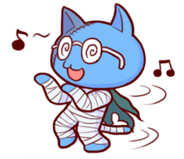 Meow mew world in Halloween sticker #1971642