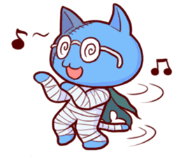 Meow mew world in Halloween sticker #1971642