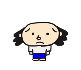 Not bald head. This is short hair man. sticker #1971685