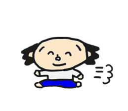 Not bald head. This is short hair man. sticker #1971686