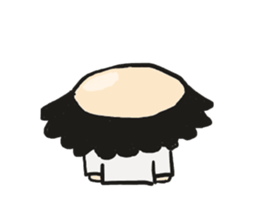 Not bald head. This is short hair man. sticker #1971691