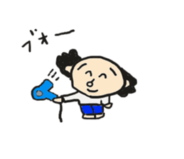 Not bald head. This is short hair man. sticker #1971696