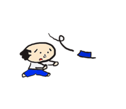 Not bald head. This is short hair man. sticker #1971699