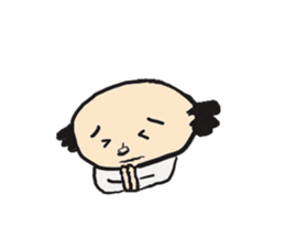 Not bald head. This is short hair man. sticker #1971702