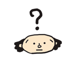 Not bald head. This is short hair man. sticker #1971709