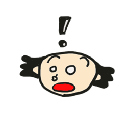 Not bald head. This is short hair man. sticker #1971710