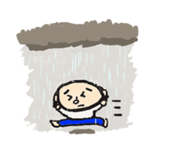 Not bald head. This is short hair man. sticker #1971715