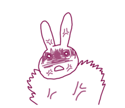 Rabbit irritating sticker #1973290