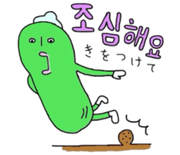 Korean language of cucumber sticker #1973417